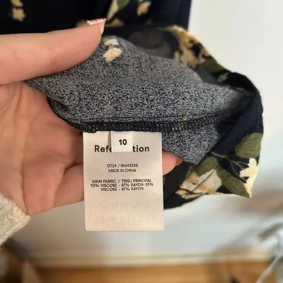 Reformation Puglia Dress Yolanda Floral Size 10 - Picture 7 of 8